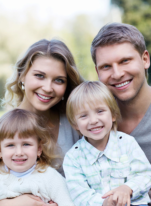 Family smiling
