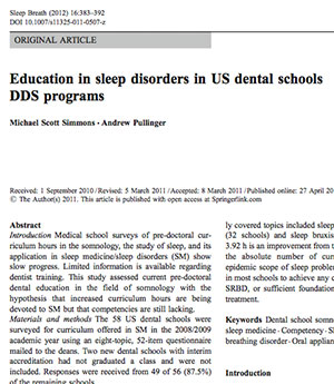 Text - Education in sleep disorders