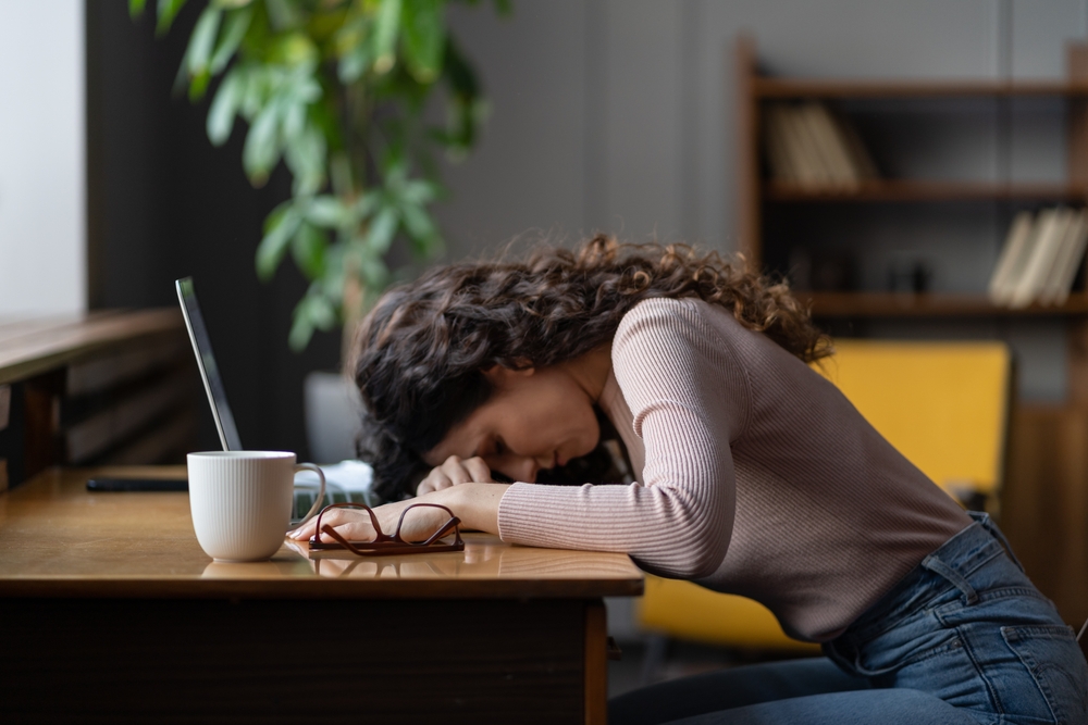 Exhaustion at work caused by sleep apnea